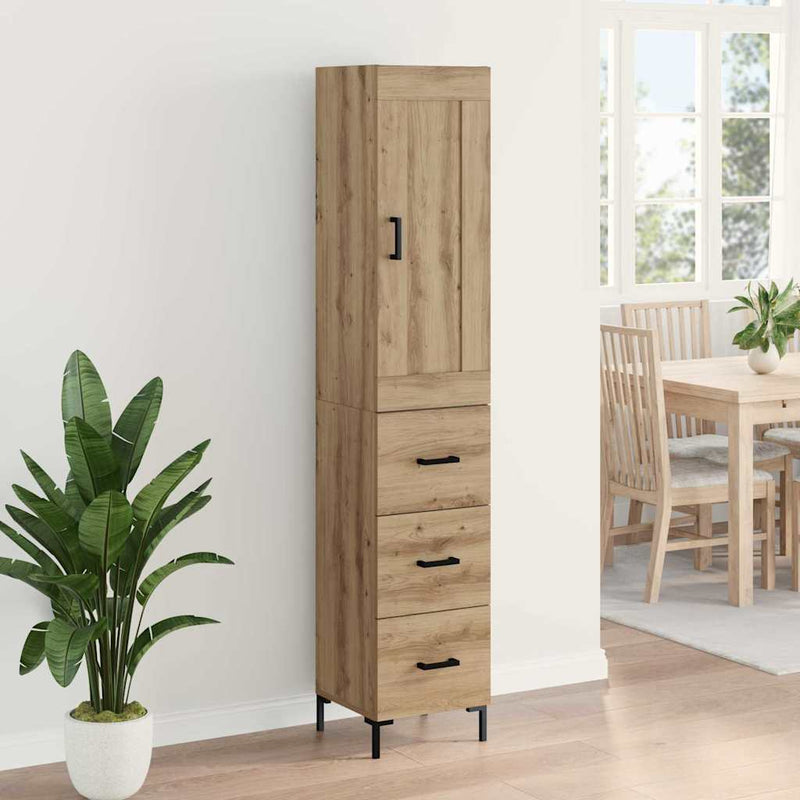 Bufet Stejar Artizanal 34,5 x 34 x 180 cm Lemn prelucrat