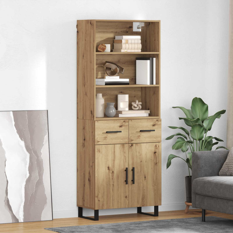 Bufet 2 buc. Stejar Artizanal 69,5 x 34 x 180 cm