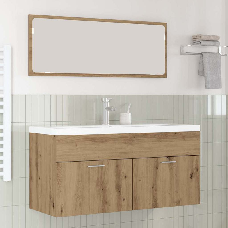 Dulap de Baie Stejar Artizanal 100 x 38,5 x 46 cm
