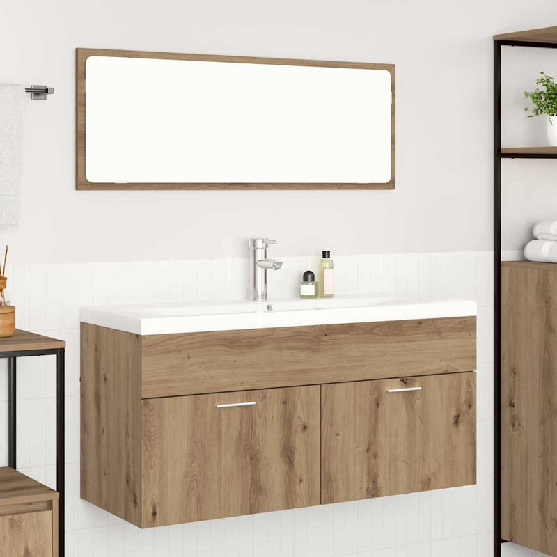 Dulap de Baie Stejar Artizanal 100 x 38,5 x 46 cm