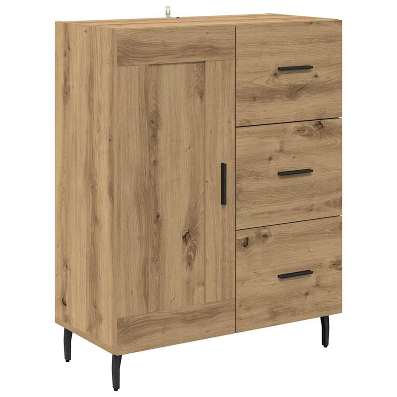 Bufet 2 buc. Stejar Artizanal 69,5 x 32,5 x 180 cm