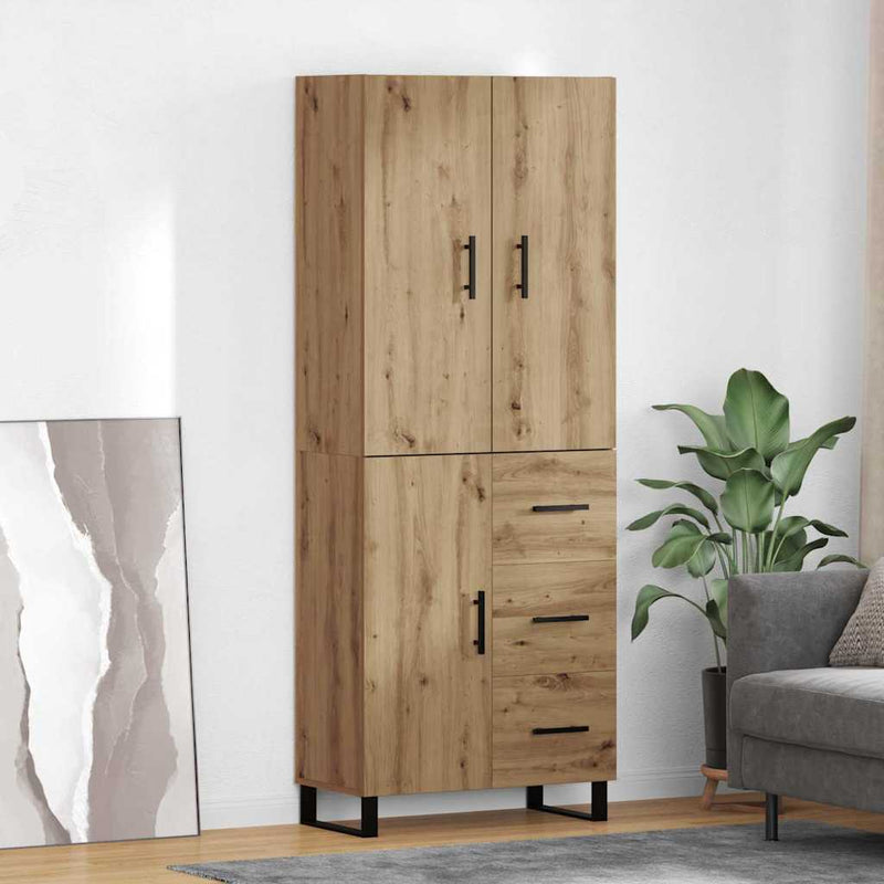 Bufet 2 buc. Stejar Artizanal 69,5 x 34 x 180 cm