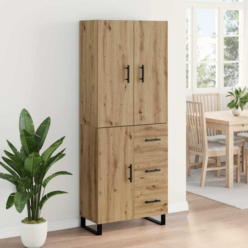 Bufet 2 buc. Stejar Artizanal 69,5 x 34 x 180 cm