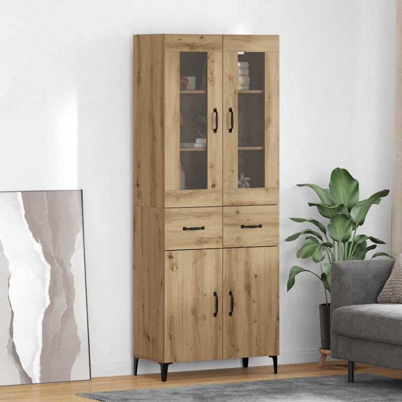 Bufet Stejar Artizanal 69,5 x 34 x 180 cm Lemn prelucrat