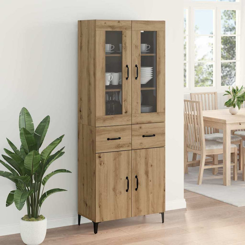 Bufet Stejar Artizanal 69,5 x 34 x 180 cm Lemn prelucrat