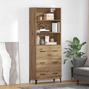 Bufet Stejar Artizanal 69,5 x 34 x 180 cm Lemn prelucrat