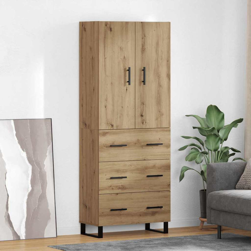 Bufet 2 buc. Stejar Artizanal 69,5 x 34 x 180 cm