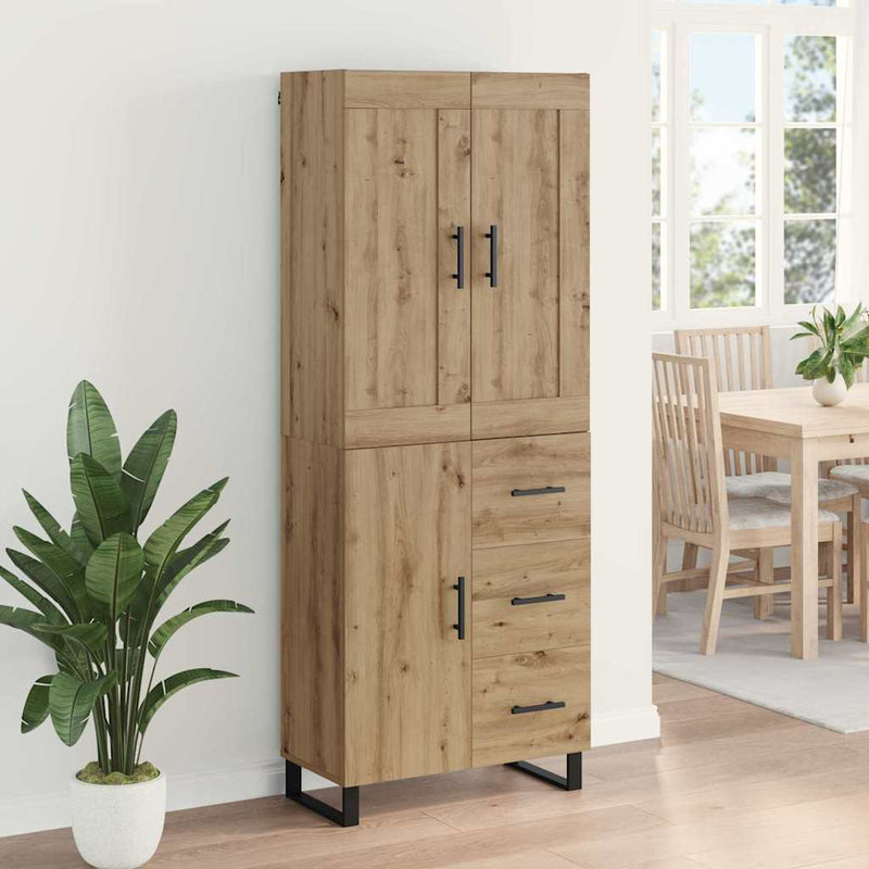 Bufet 2 buc. Stejar Artizanal 69,5 x 34 x 180 cm