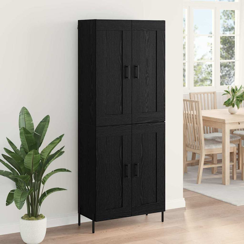 Bufet 2 buc. Stejar Negru 69,5 x 34 x 180 cm Lemn prelucrat