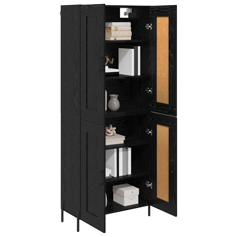 Bufet 2 buc. Stejar Negru 69,5 x 34 x 180 cm Lemn prelucrat