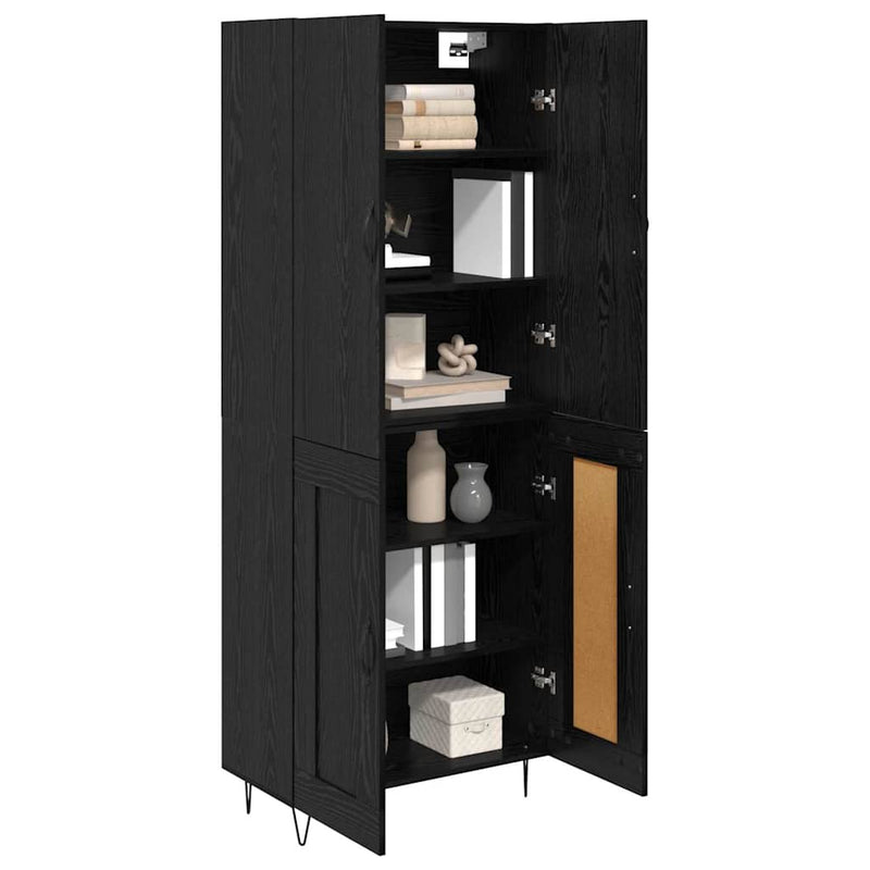 Bufet 2 buc. Stejar Negru 69,5 x 34 x 180 cm Lemn prelucrat