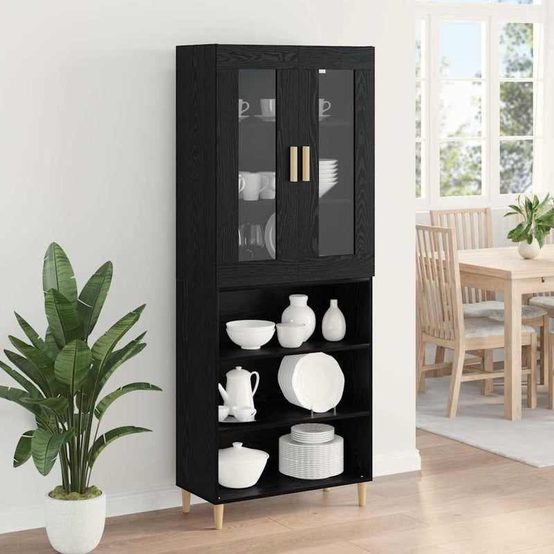 Bufet Stejar Negru 69,5 x 34 x 180 cm