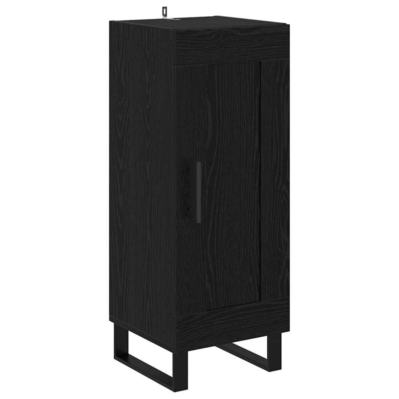Bufet Stejar Negru 34,5 x 34 x 180 cm Lemn prelucrat