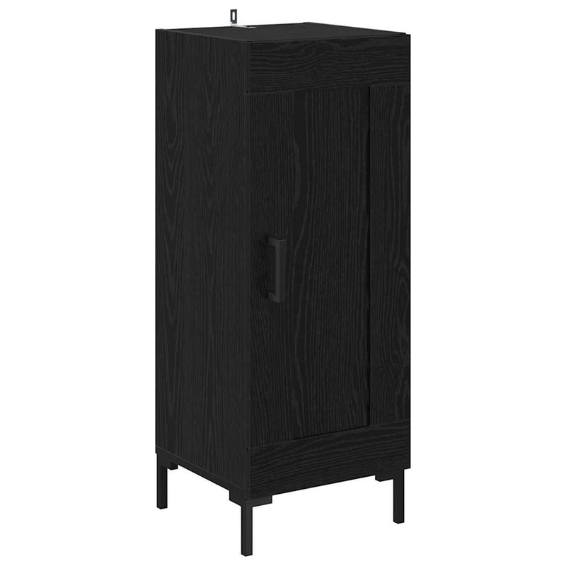 Bufet Stejar Negru 34,5 x 34 x 180 cm Lemn prelucrat