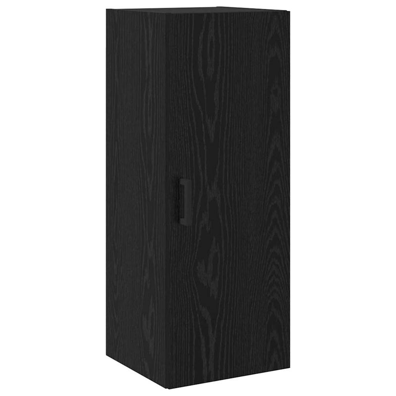 Bufet Stejar Negru 34,5 x 34 x 180 cm Lemn prelucrat