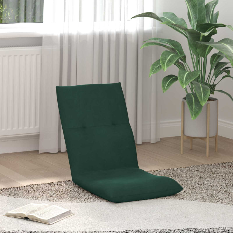 Fotoliu reglabil Verde închis Catifea