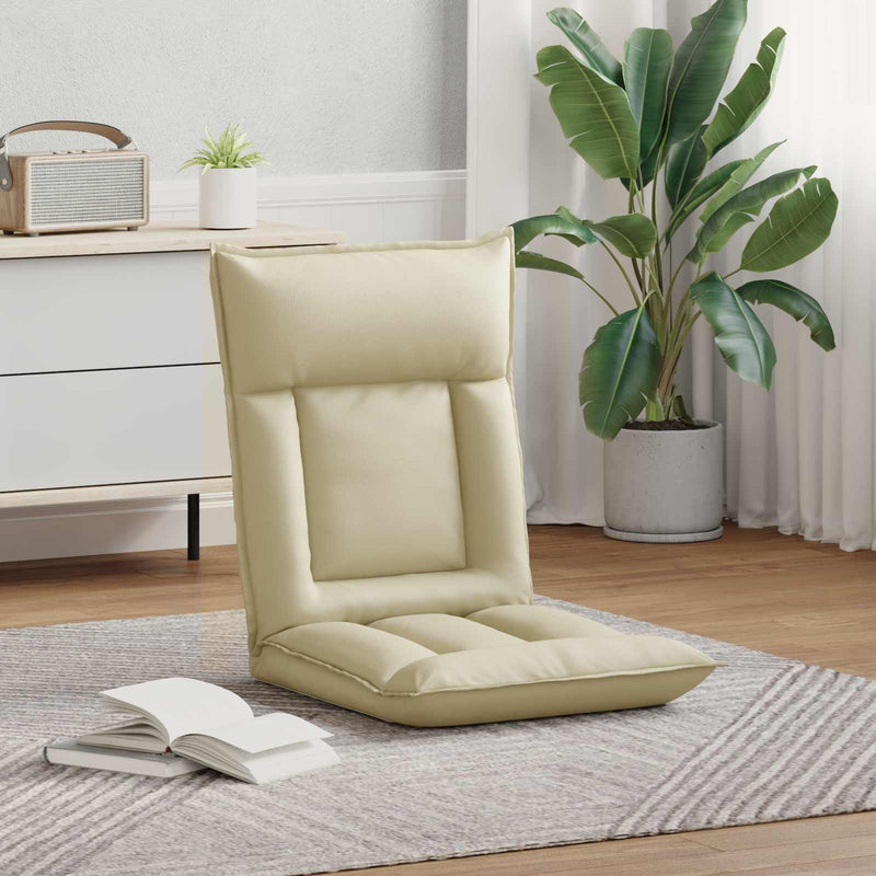 Fotoliu reglabil Crem Piele artificială