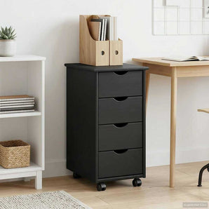 Cabinet mobil 34 x 39 x 65,5 cm Lemn de pin masiv Gri