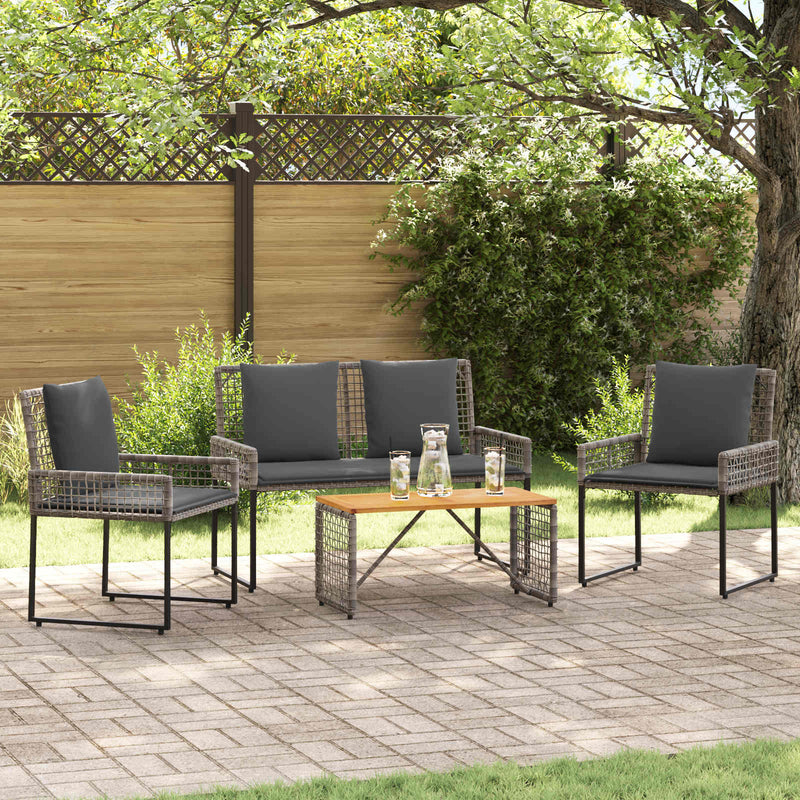 Set de Mobilier pentru Exterior cu pernă oțel