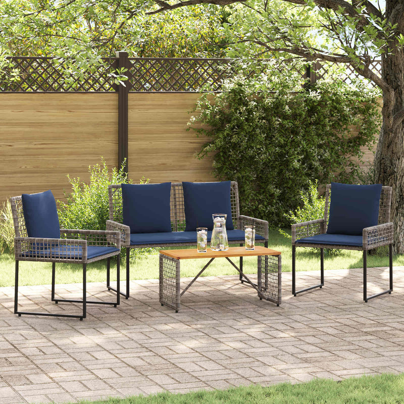 Set de Mobilier pentru Exterior cu pernă oțel