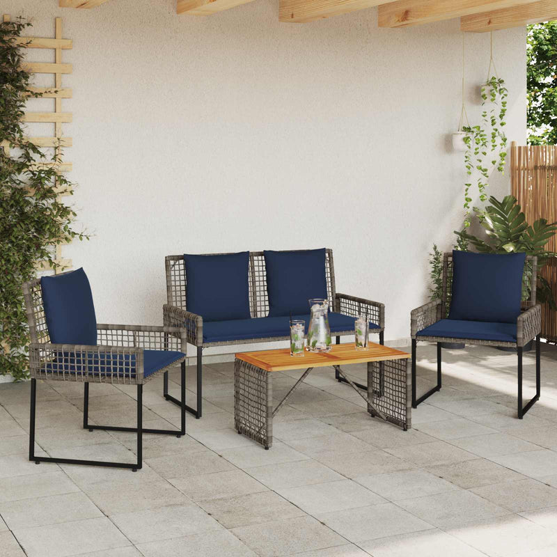 Set de Mobilier pentru Exterior cu pernă oțel