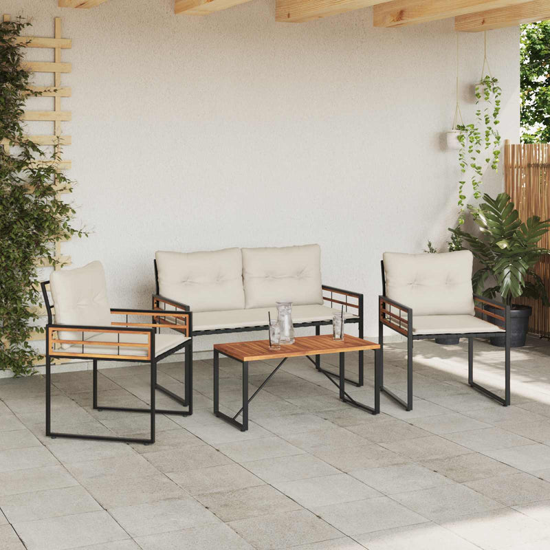 Set de Mobilier pentru Exterior 4 buc. Crem