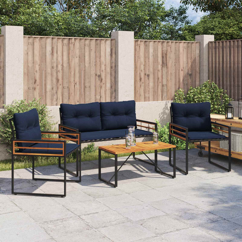 Set de Mobilier pentru Exterior 4 buc. Bleumarin