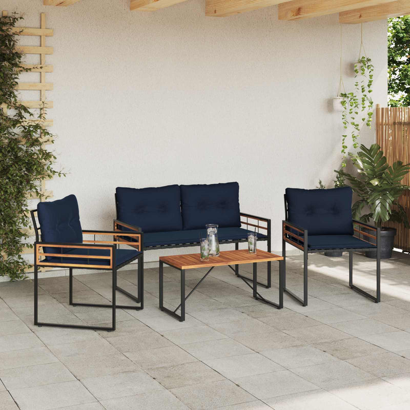 Set de Mobilier pentru Exterior 4 buc. Bleumarin