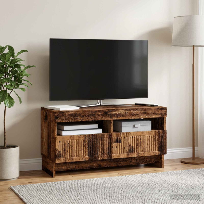 Cabinet TV cu LED Lemn vechi Lemn prelucrat