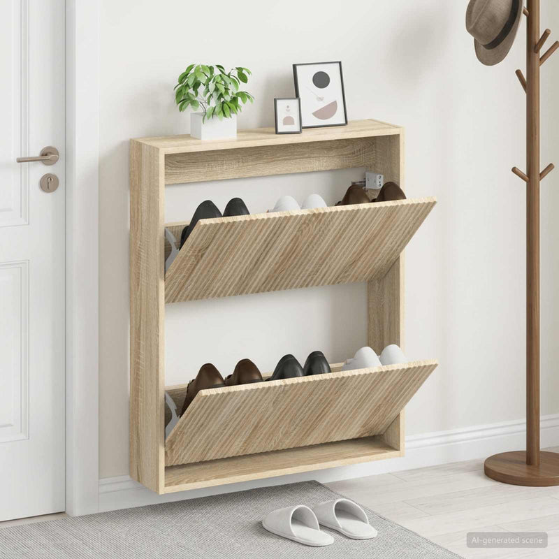 Dulap pentru pantofi montat pe perete ARNHEM 71 x 17 x 86 cm