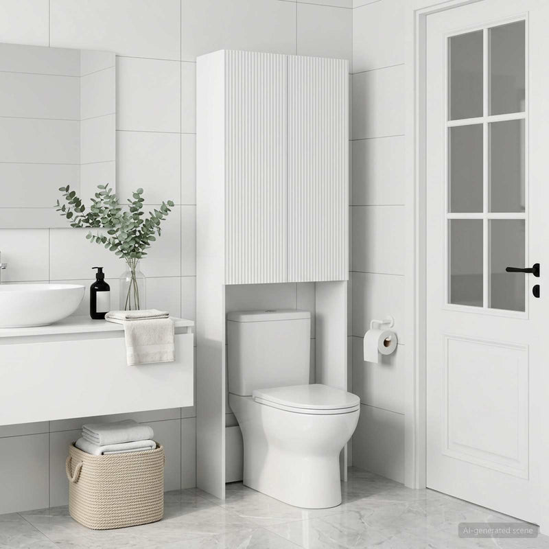 Dulap pentru toaletă ARNHEM Alb 66 x 25,5 x 190 cm