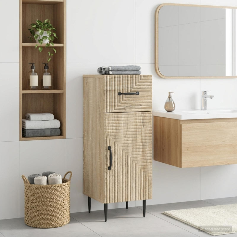 Dulap de Depozitare pentru Baie HAARLEM Stejar Sonoma