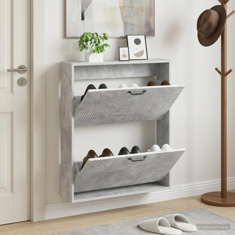Dulap pentru pantofi montat pe perete HAARLEM 71 x 17 x 86 cm