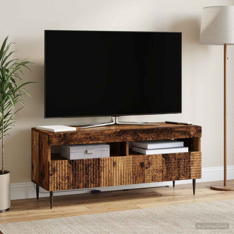 Cabinet TV cu LED Lemn vechi Lemn prelucrat