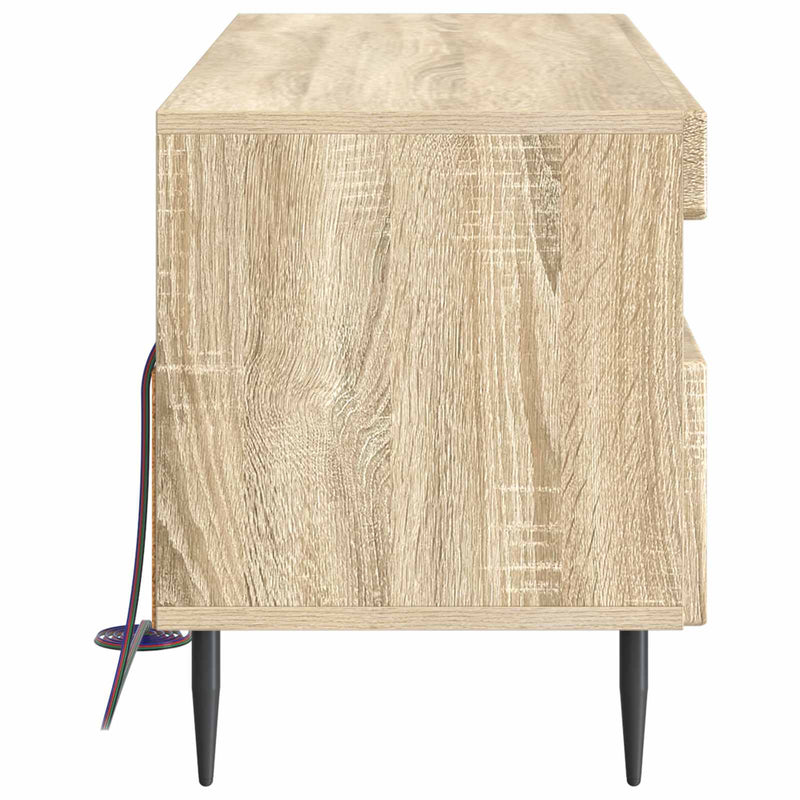 Cabinet TV cu LED Stejar Sonoma Lemn prelucrat
