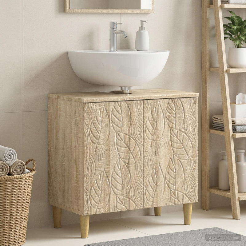 Dulap pentru Chiuveta de Baie DELFT Stejar Sonoma