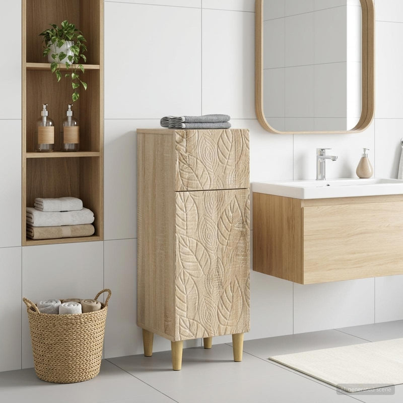Dulap de Depozitare pentru Baie DELFT Stejar Sonoma