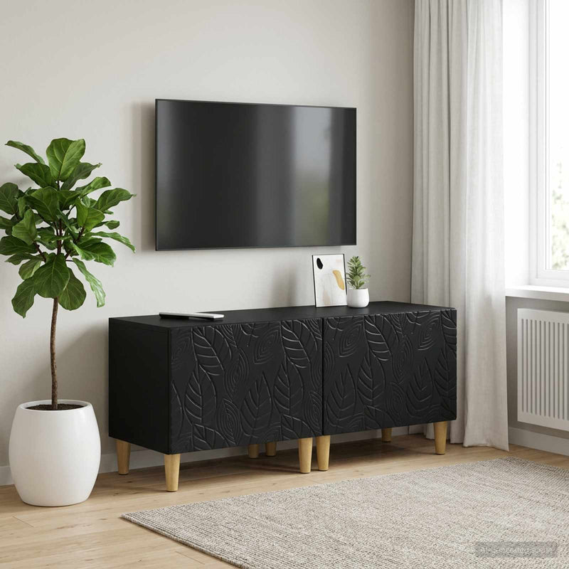 Cabinet TV Negru Lemn prelucrat