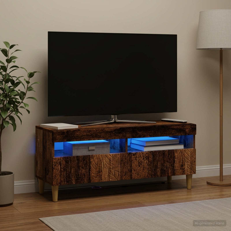 Cabinet TV cu LED Lemn vechi Lemn prelucrat
