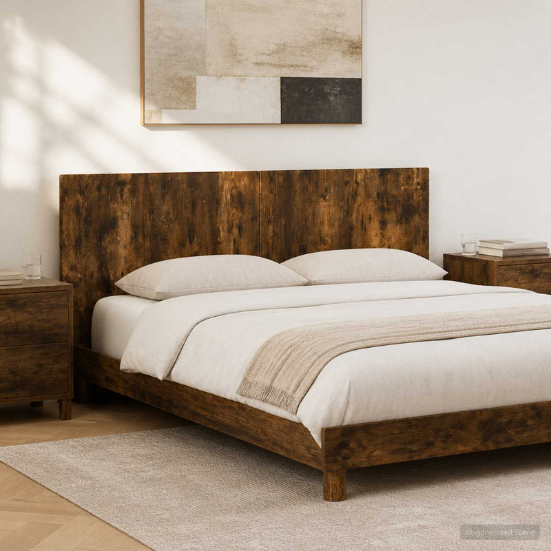 Tăblie montată pe perete BREDA Stejar fumuriu Lemn prelucrat