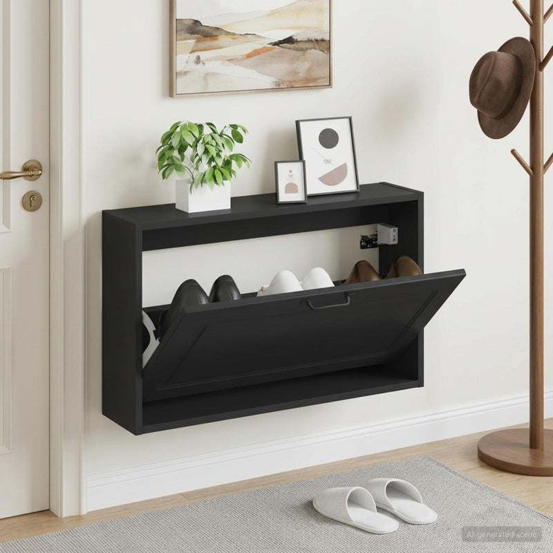 Dulap pentru pantofi montat pe perete UTRECHT 71 x 17 x 43 cm