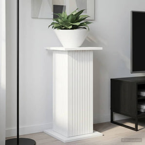 Suport pentru plante Alb foarte lucios 30,5 x 30 x 60,5 cm