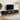 Set de 3 piese pentru TV cu LED Negru Lemn prelucrat
