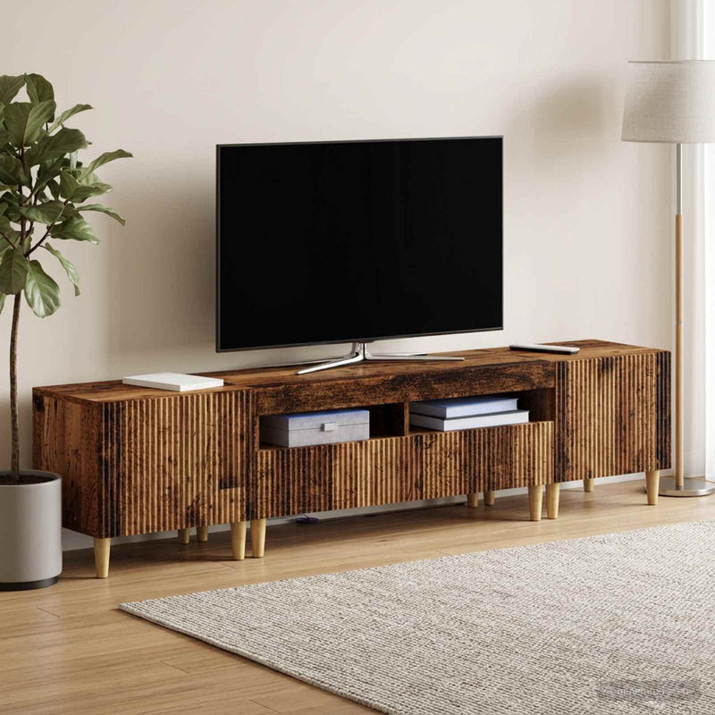 Set de 3 piese pentru TV cu LED ARNHEM 3 buc. Lemn vechi