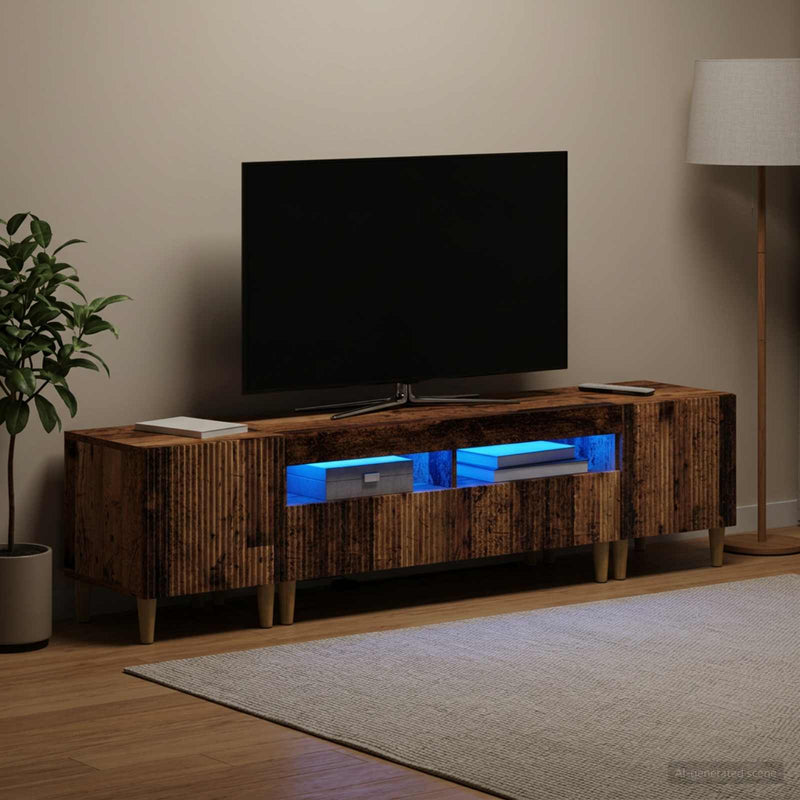 Set de 3 piese pentru TV cu LED ARNHEM 3 buc. Lemn vechi