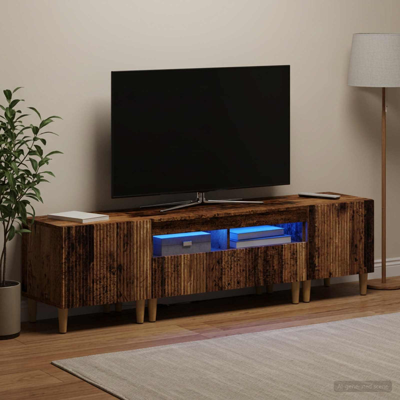 Set de 3 piese pentru TV cu LED ARNHEM 3 buc. Lemn vechi
