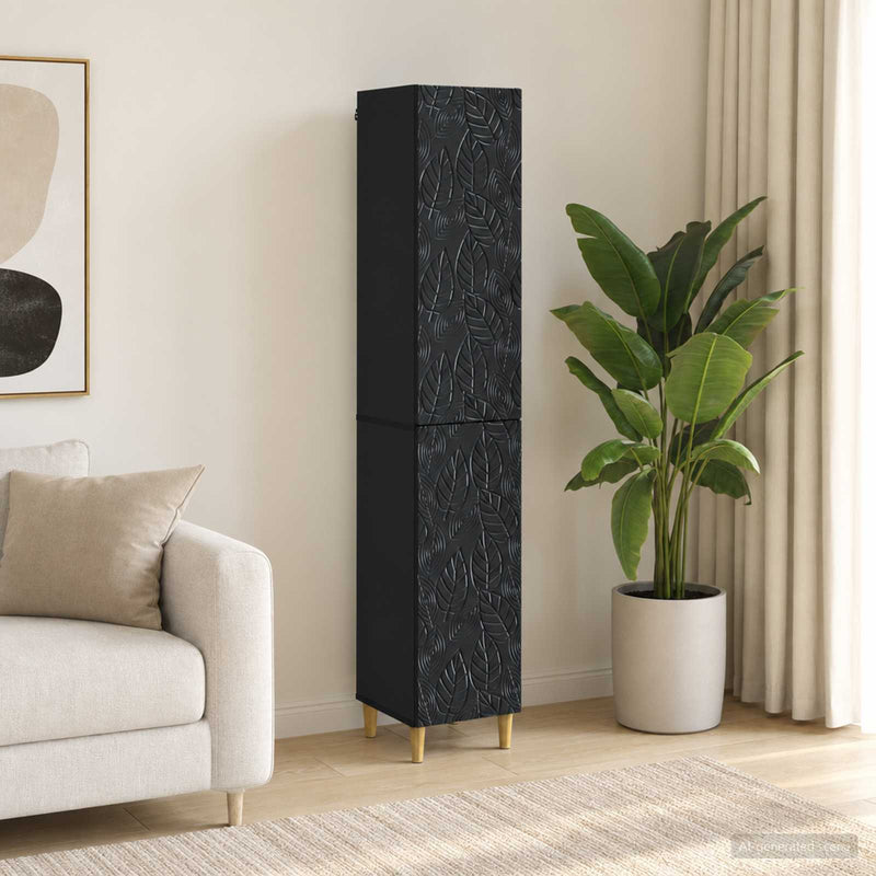 Set de Dulapuri 2 buc. Negru Lemn prelucrat