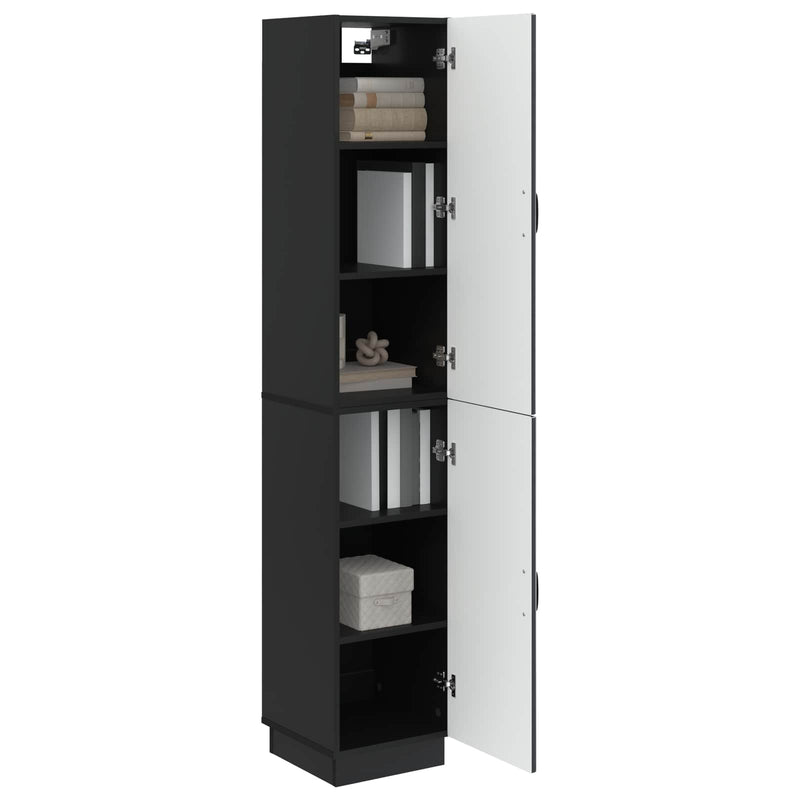 Set de Dulapuri 2 buc. Negru Lemn prelucrat