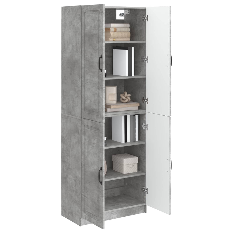 Set de Dulapuri 2 buc. Gri Beton Lemn prelucrat
