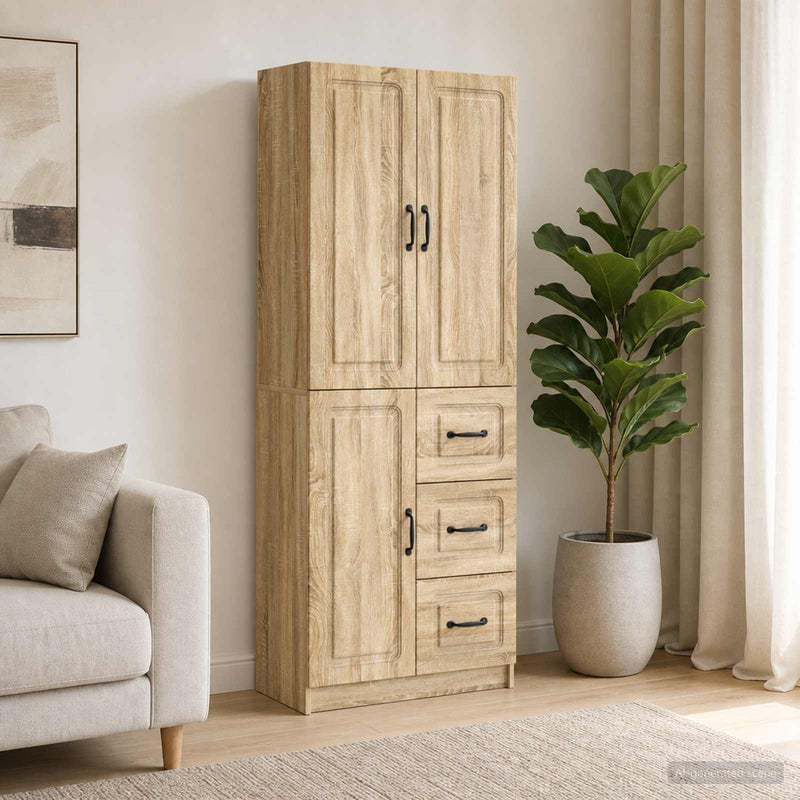 Set de Dulapuri 2 buc. Stejar Sonoma Lemn prelucrat